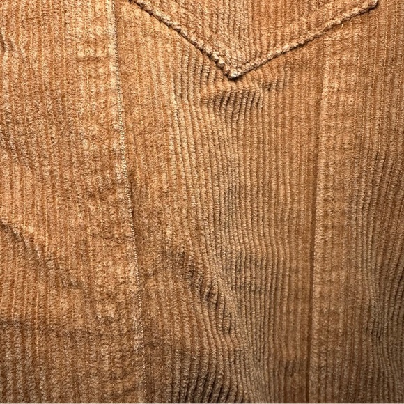 Brown Corduroy Jacket Shacket Distressed Size Medium 100% cotton - Picture 2 of 12